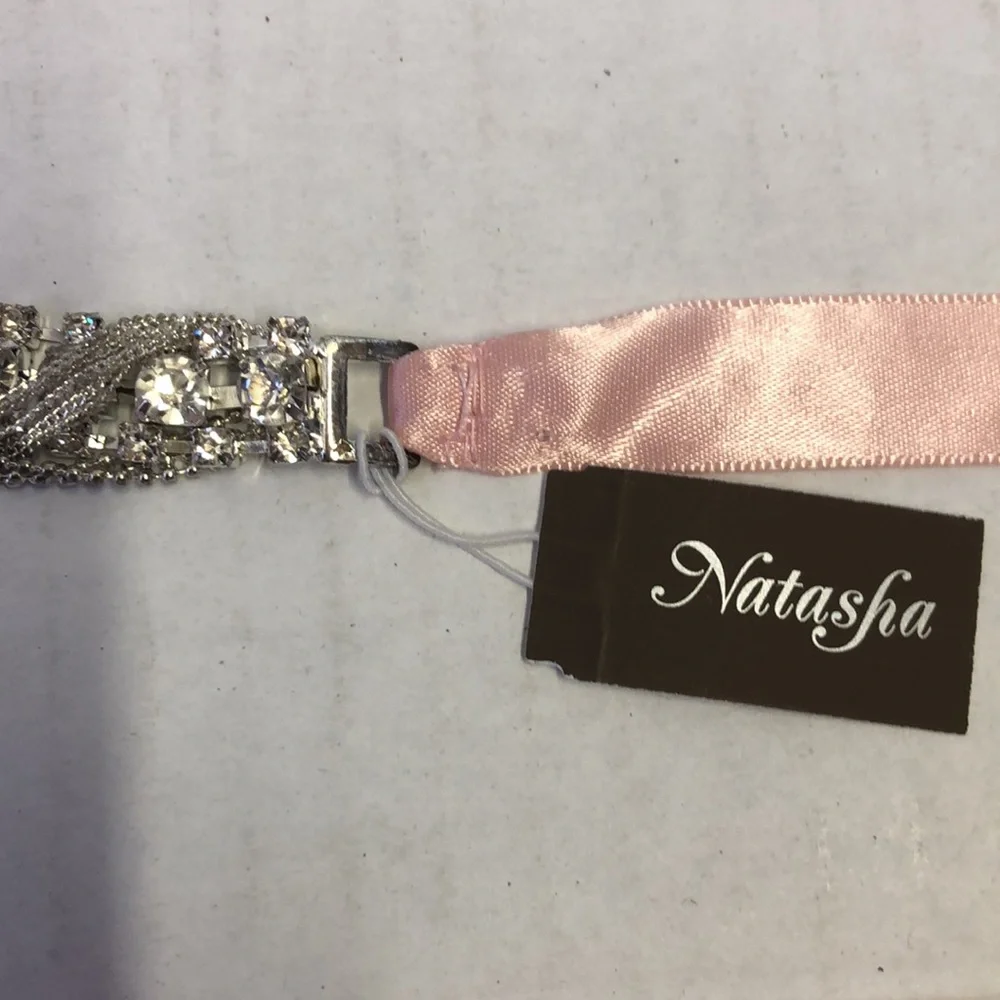 Natasha Couture Bridal Rhinestone Wedding Belt Sash